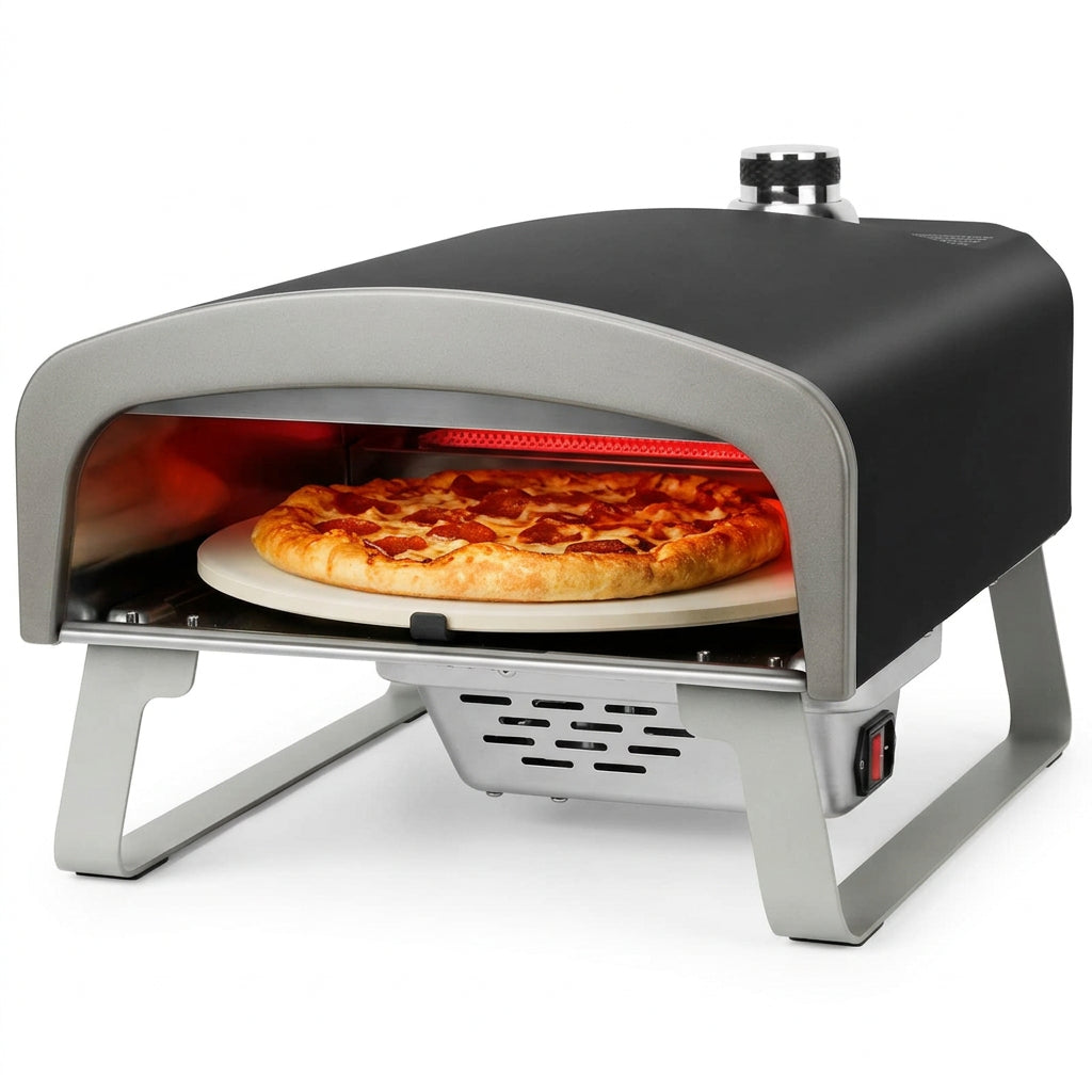 13" Propane Gas Pizza Oven with Automatic Rotating Stone, PS102