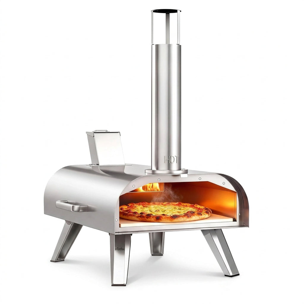 12" Outdoor Pizza Oven, 1110°F, Wood Pellet, Gas & Electric