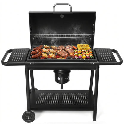 BBQ Barrel Charcoal Grill: Spacious Premium Outdoor Barbecue Grill